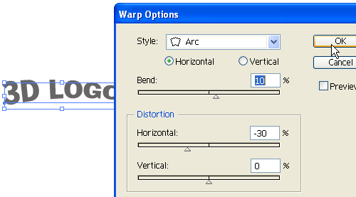 warp text